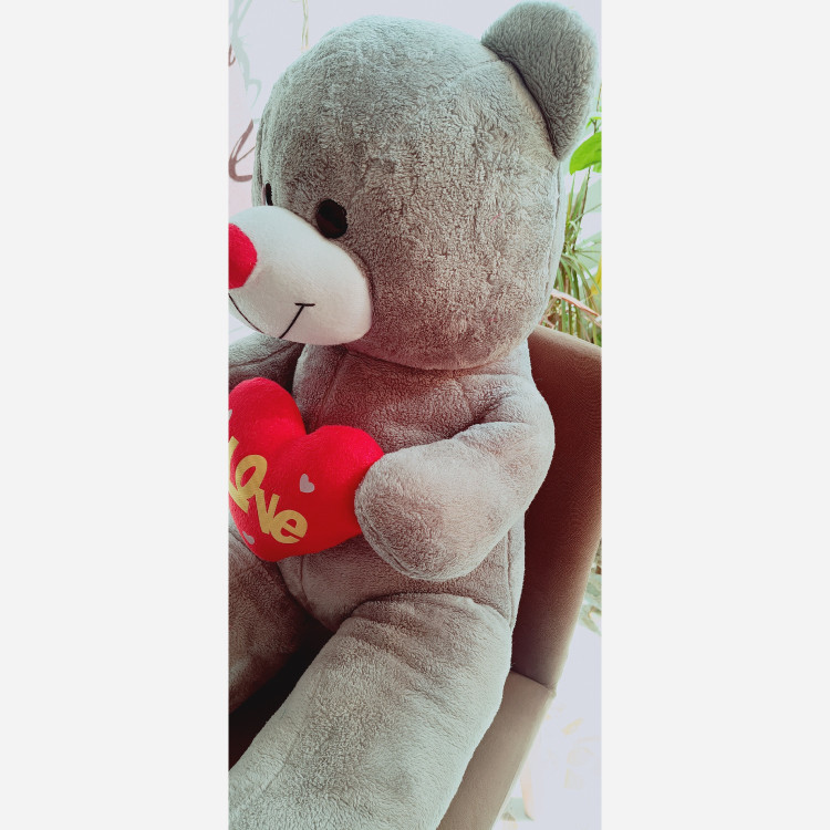 عروسک خرس شاسخین یک متری لاو love ،پارچه نیوسافت