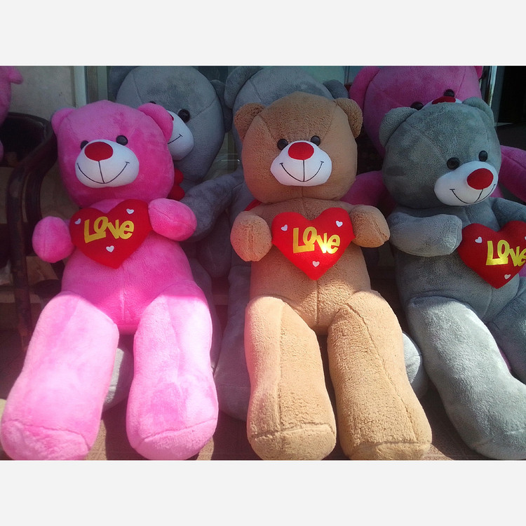 عروسک خرس شاسخین یک متری لاو love ،پارچه نیوسافت