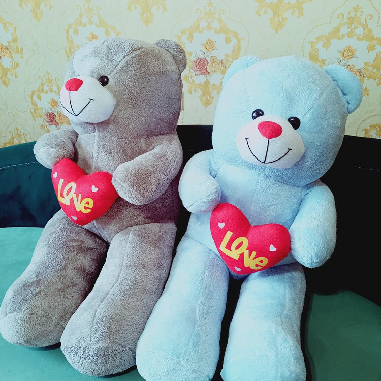 عروسک خرس شاسخین یک متری لاو love ،پارچه نیوسافت