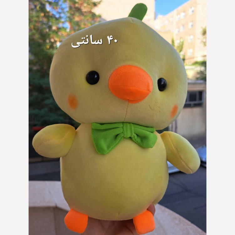عروسک جوجه طلایی دینو نانو مدل نشسته ارتفاع40 و 25 سانتی