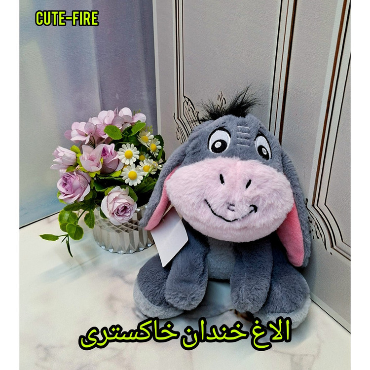 عروسک الاغ مهربان خاکستری و الاغ کابوی آبی کلاه دار وارداتی ضد حساسیت با کیفیت