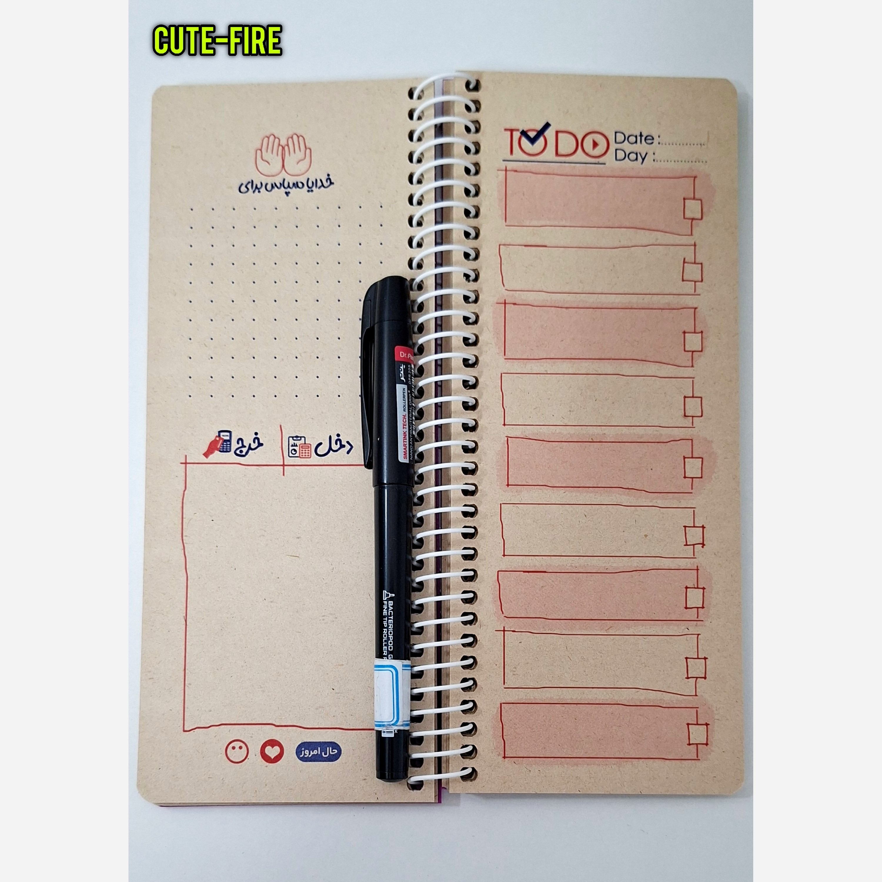 دفترچه پلنر تو دو لیست (To Do List) برند قدیما با کیفیت برنامه ریزی