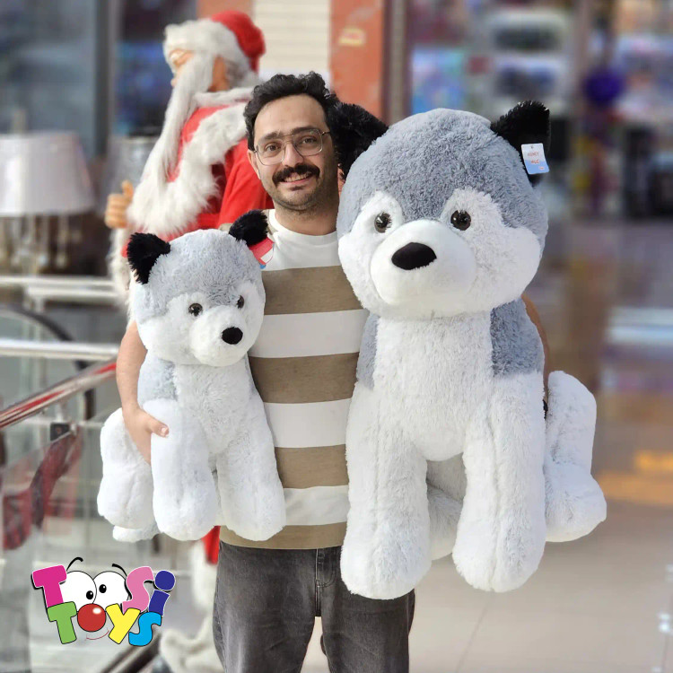 عروسک هاسکی نشسته