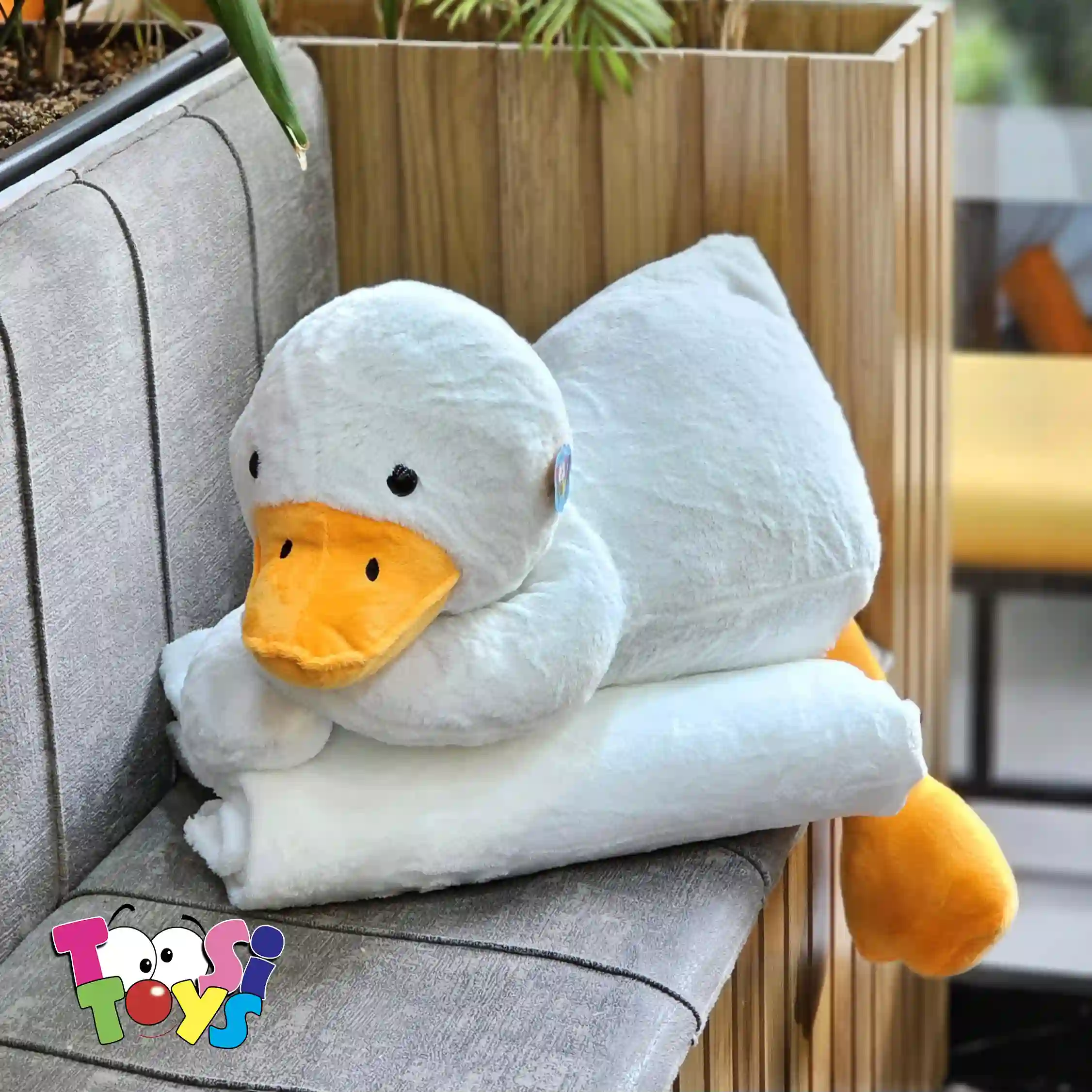عروسک پتو بالشتی اردک خوابیده