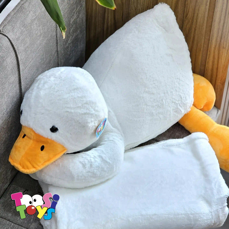 عروسک پتو بالشتی اردک خوابیده