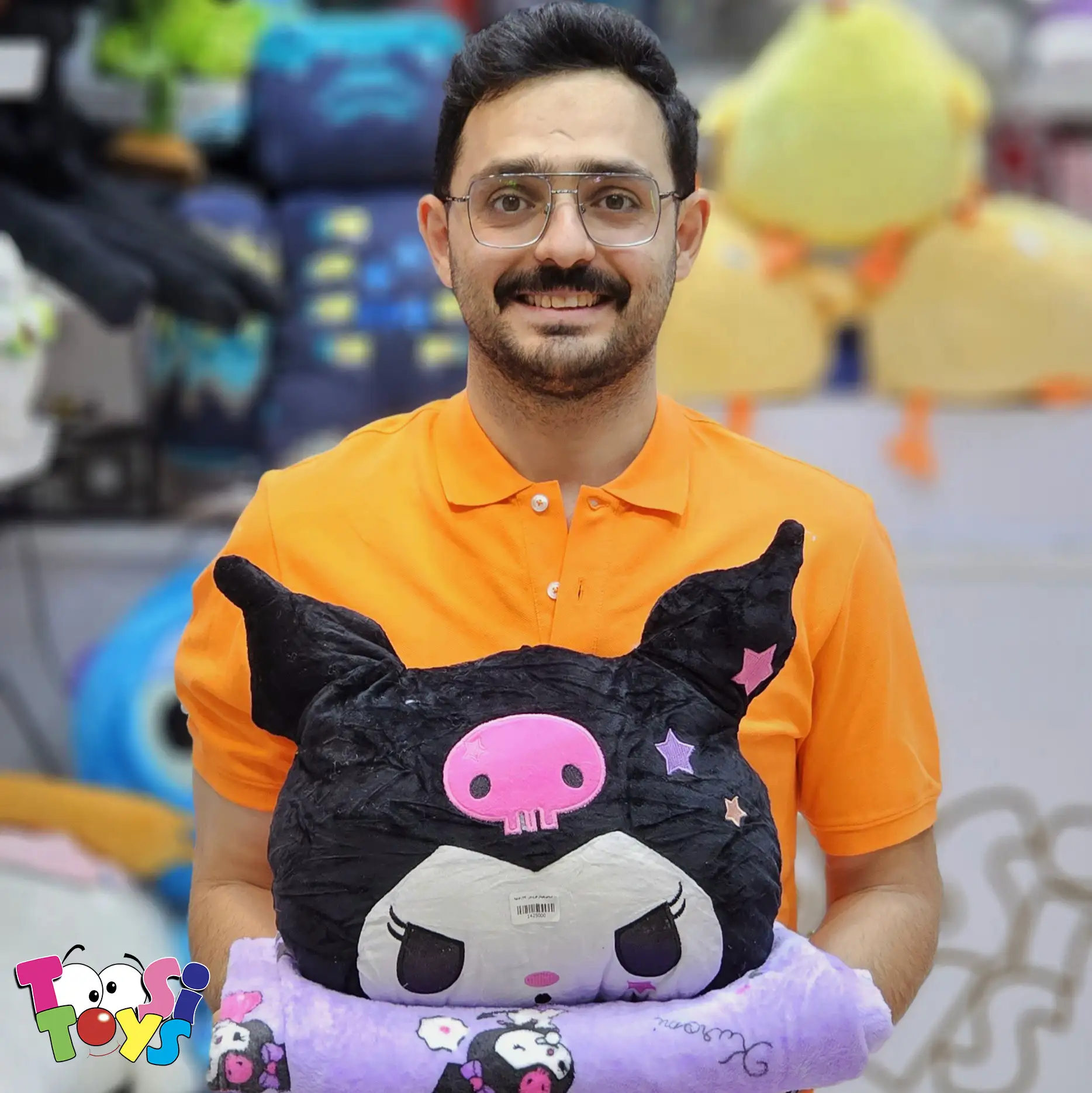 عروسک پتو بالشتی کله کرومی طرح دار