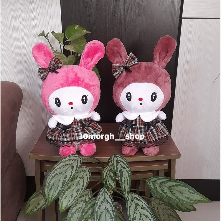 عروسک ملودی وارداتی پارچه خارجی ونرم35 سانتی ( پس کرایه)