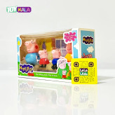 اسباب بازی ست فیگور خانواده پپاپیگ 4 عددی مدل HappyPig