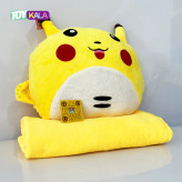عروسک پتوبالشتی پوکمون پیکاچو با جای دست 50 سانتیمتر