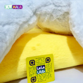 عروسک پتوبالشتی غاز با پتوی زرد 80 سانتیمتر