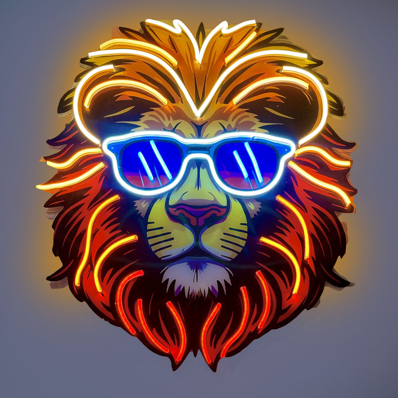 دیوارکوب مدل شیر یالدار چاپ uv