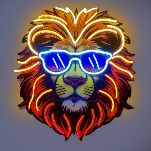 دیوارکوب مدل شیر یالدار چاپ uv