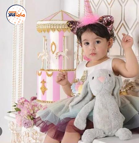 عروسک خرگوش سفید رنگ 45 سانتیمتر