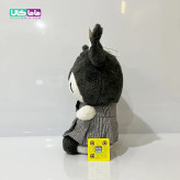 عروسک کرومی لباسدار چارخونه طوسی 35 سانتیمتر