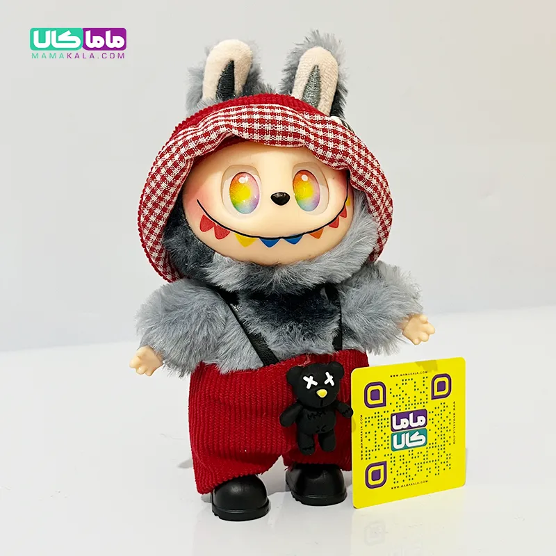 عروسک لبوبو لباسدار طوسی مدل انرژی (کد 02)