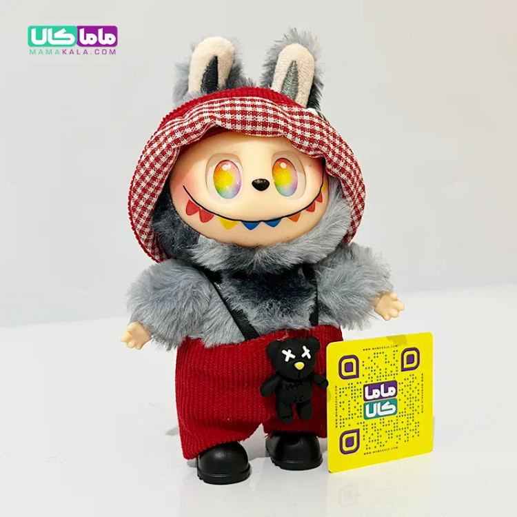عروسک لبوبو لباسدار طوسی مدل انرژی (کد 02)