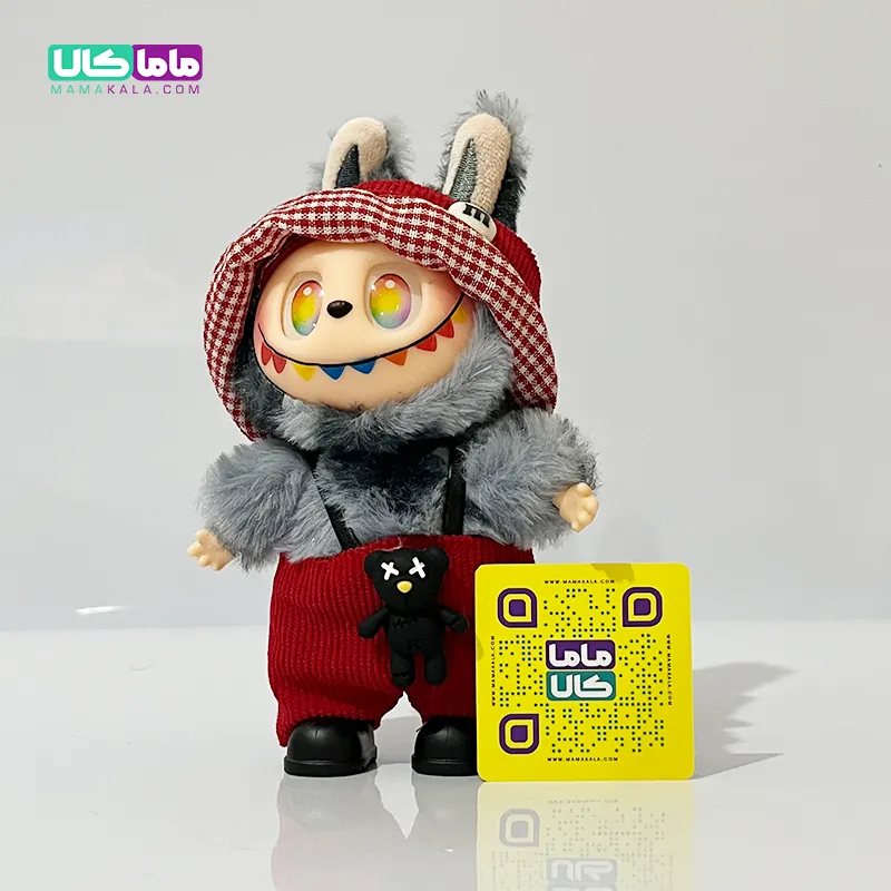 عروسک لبوبو لباسدار طوسی مدل انرژی (کد 02)