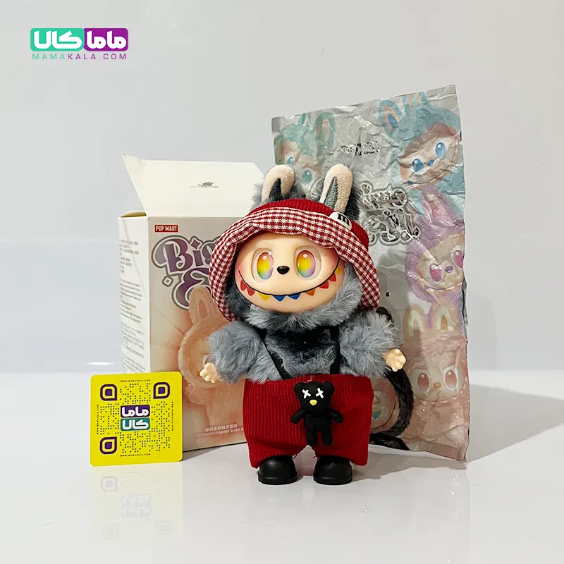 عروسک لبوبو لباسدار طوسی مدل انرژی (کد 02)