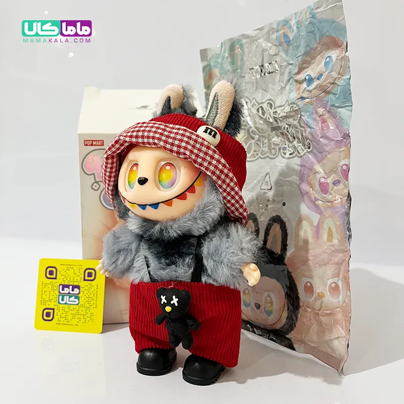 عروسک لبوبو لباسدار طوسی مدل انرژی (کد 02)