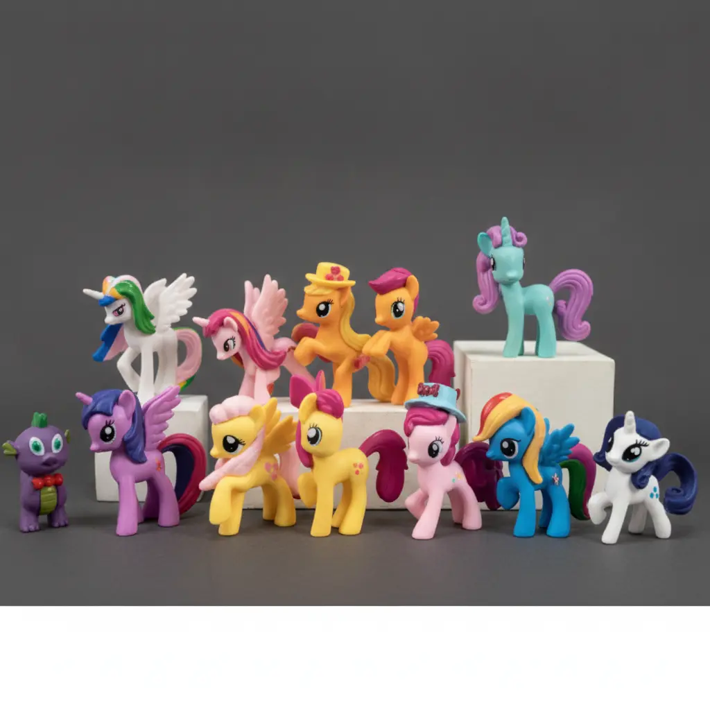ست 12 عددی فیگور پونی کوچولو (My Little Pony) مجموعه کامل Mane 12 مای لیتل پونی