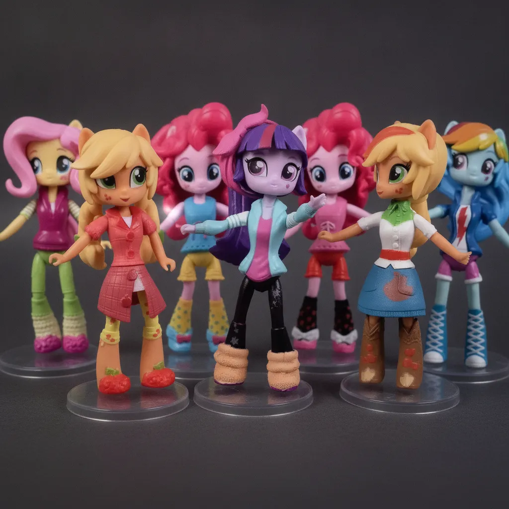 ست 6 عددی فیگور دختران اکواستریا (Equestria Girls) پونی کوچولو مای لیتل پونی