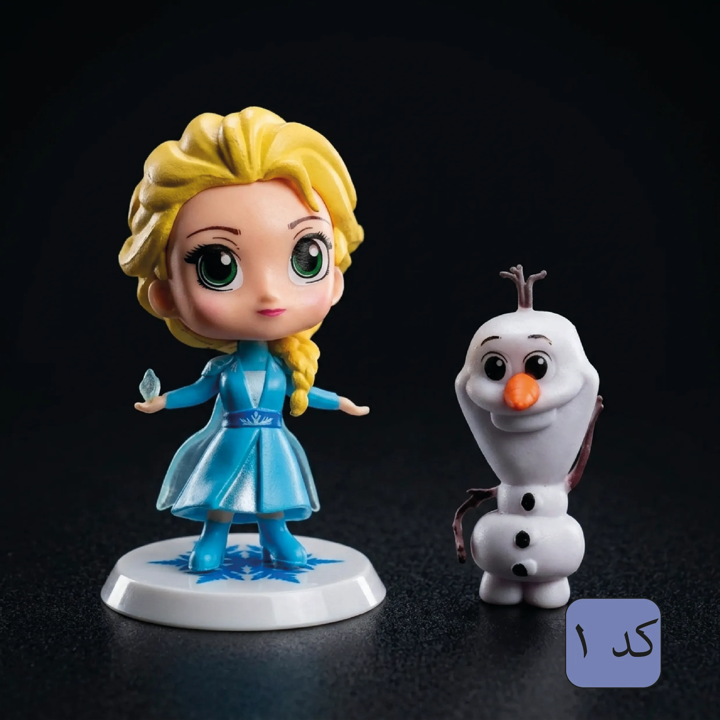 مجموعه فیگور Frozen 2 دیزنی السا، آنا و اولاف با پایه برفی