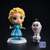 مجموعه فیگور Frozen 2 دیزنی السا، آنا و اولاف با پایه برفی