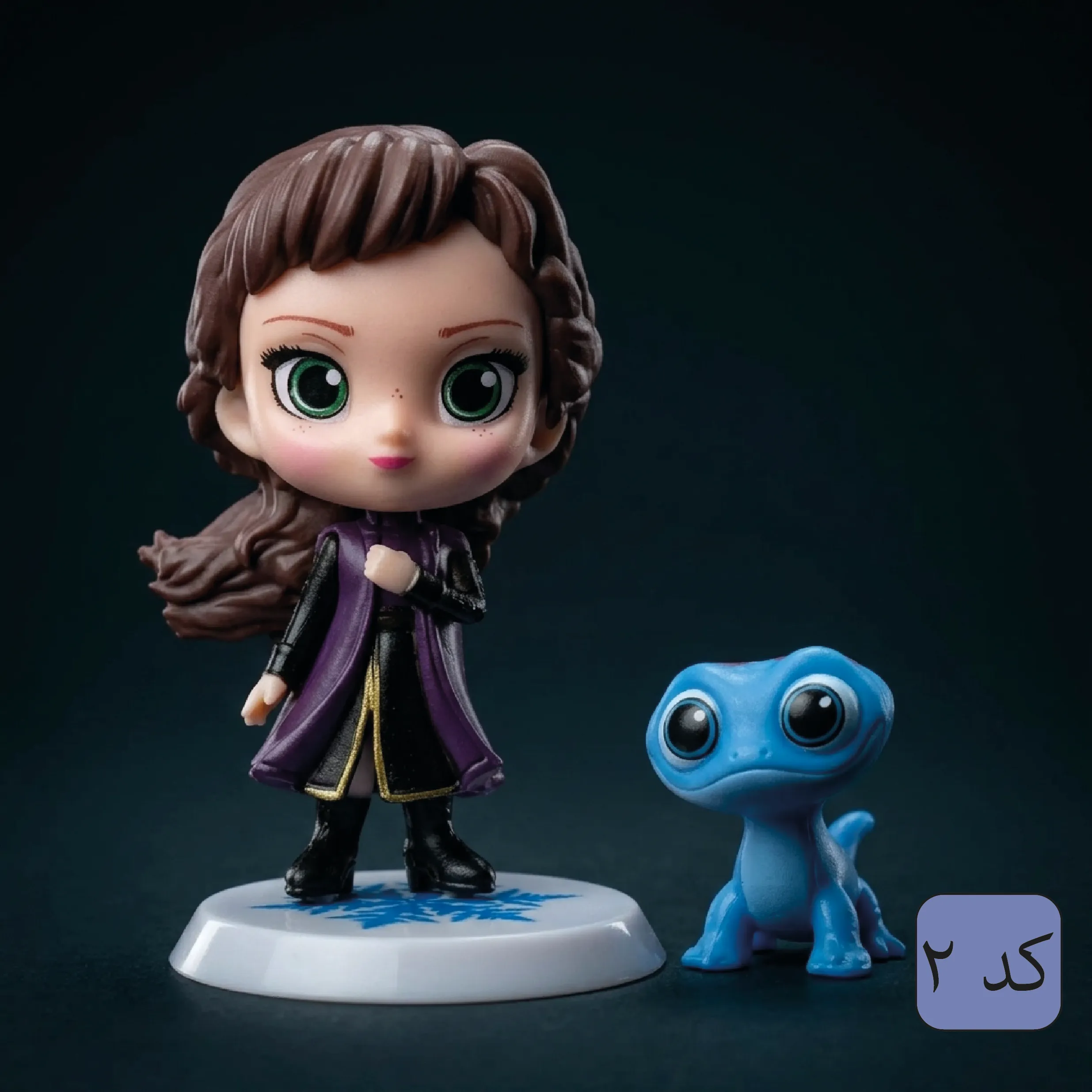 مجموعه فیگور Frozen 2 دیزنی السا، آنا و اولاف با پایه برفی