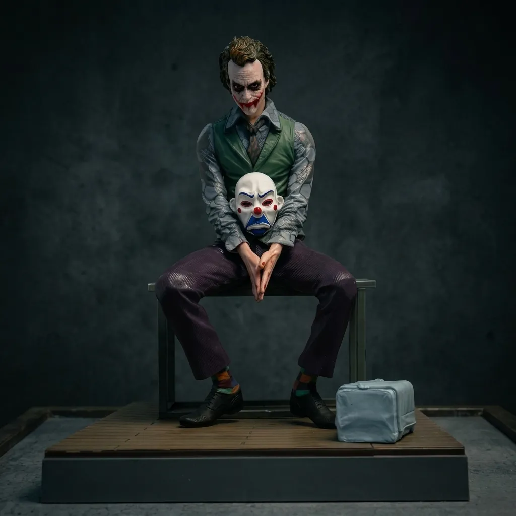 اکشن فیگور جوکر The Dark Knight اورجینال نشسته همراه با لوازم
