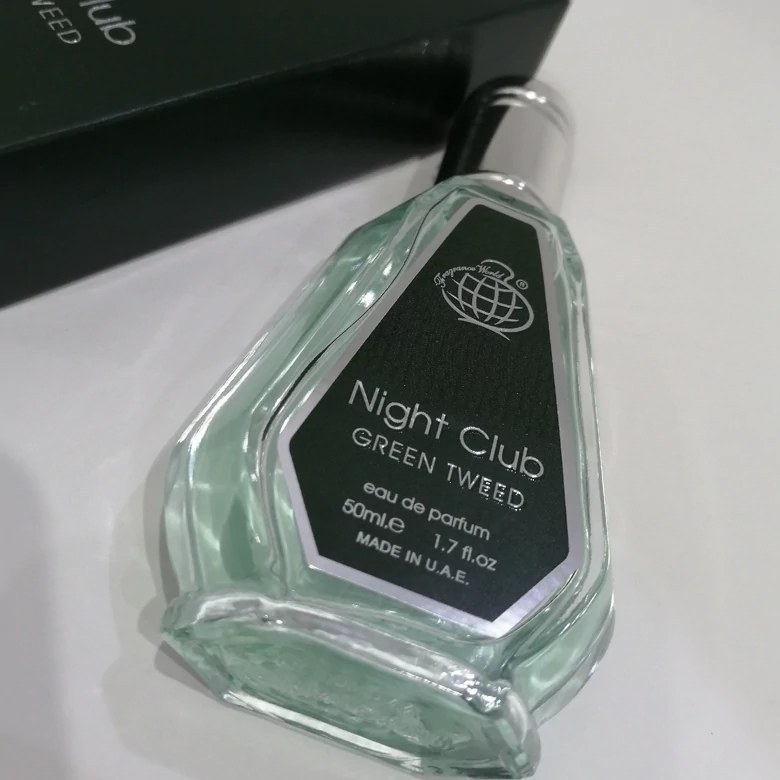 عطر 50 میل فراگرانس ورد نایت کلاب گرین توئید Fragrance World Night Club Green Tweed