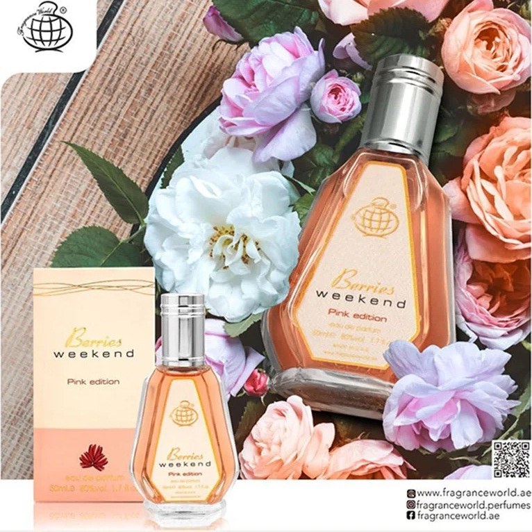 عطر زنانه 50 میل Fragrance World Berries Weekend Pink Edition