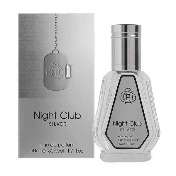 عطر 50 میل فراگرانس ورد نایت کلاب سیلور Fragrance World Night Club Silver