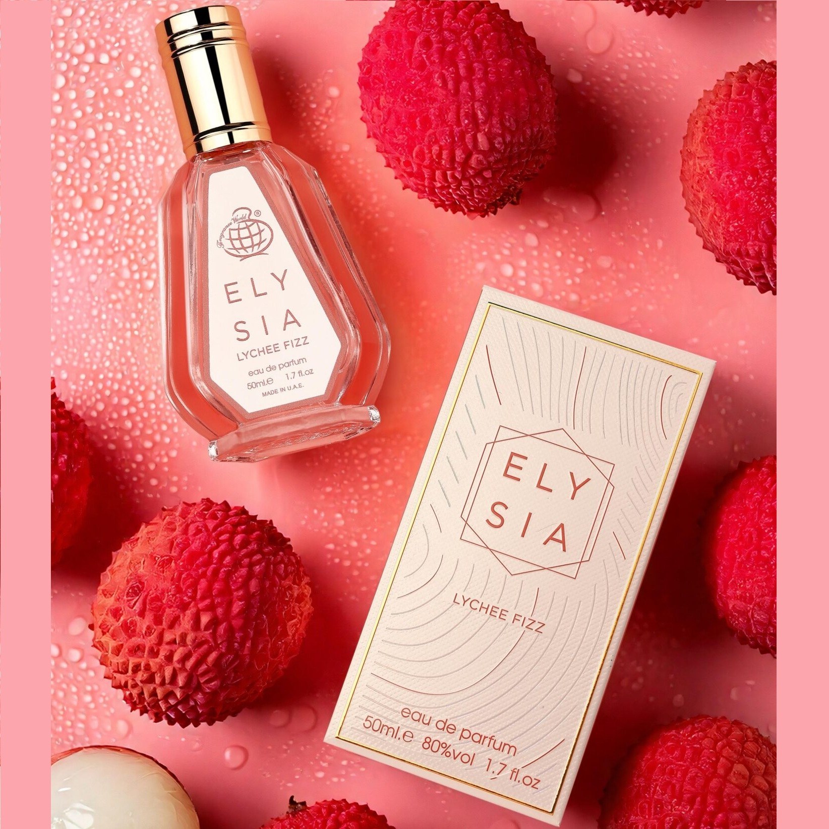 عطر زنانه 50 میل Fragrance world Elysia Lychee Fizz