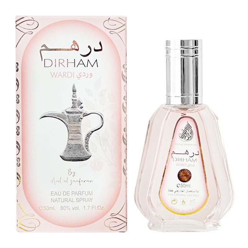 عطر 50 میل ارض الزعفران درهم وردی Ard Al Zaafaran Dirham Wardi