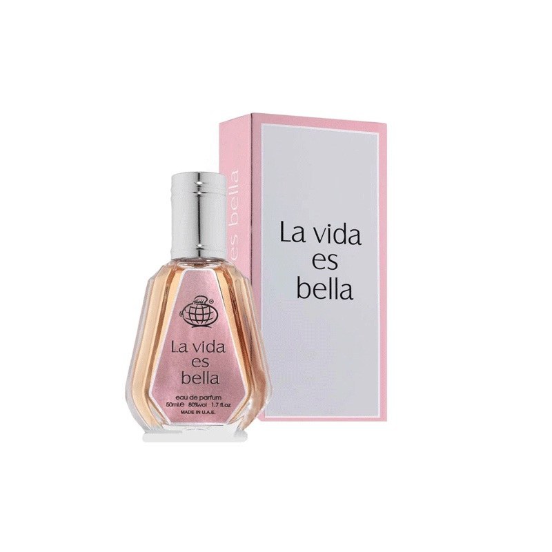 عطر زنانه 50 میل فراگرانس ورد لا ویدا اس بلا Fragrance World La Vida Es Bella