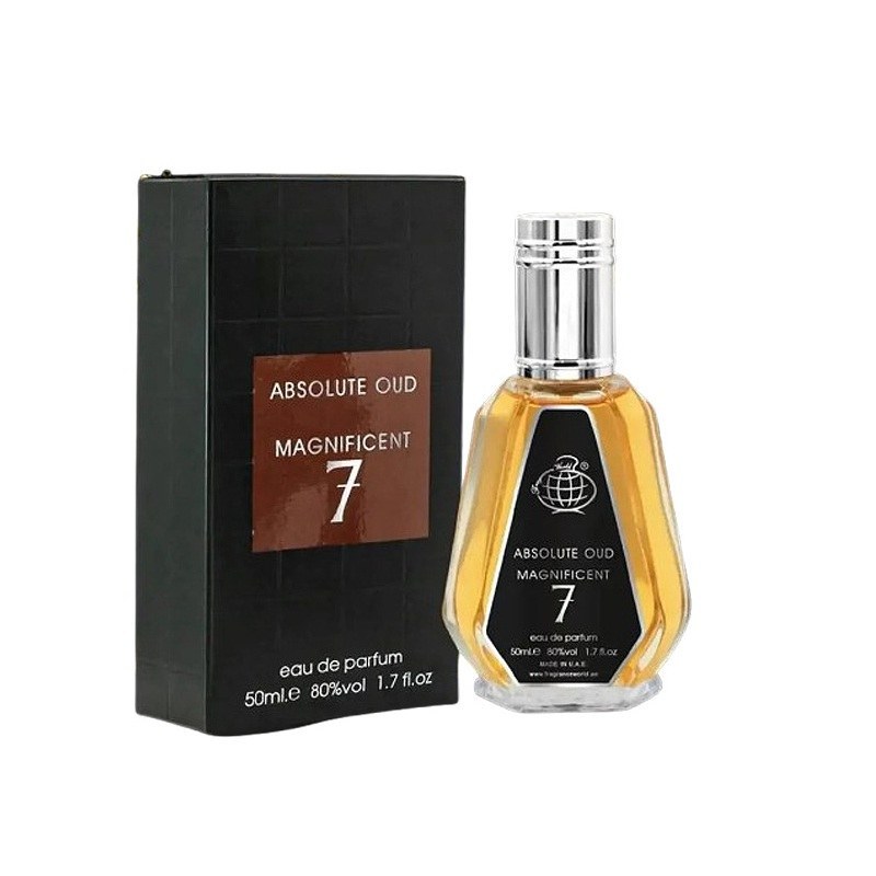 عطر مردانه 50 میل فراگرانس ورد ابسولوت عود مگنیفیسنت 7 Fragrance World Absolute Oud Magnificent