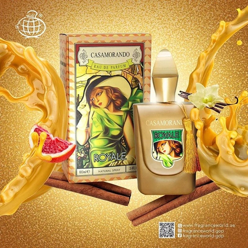 عطر زنانه فراگرانس ورد کازاموراندو رویال Fragrance World Casamorando royal