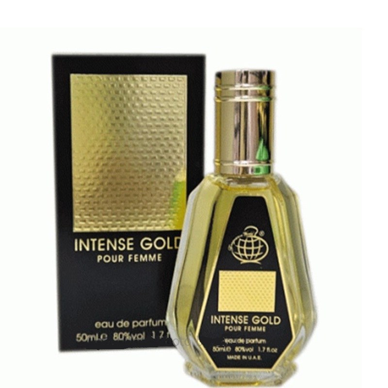 عطر 50 میل فراگرانس ورد اینتنس گلد Fragrance World Intense Gold