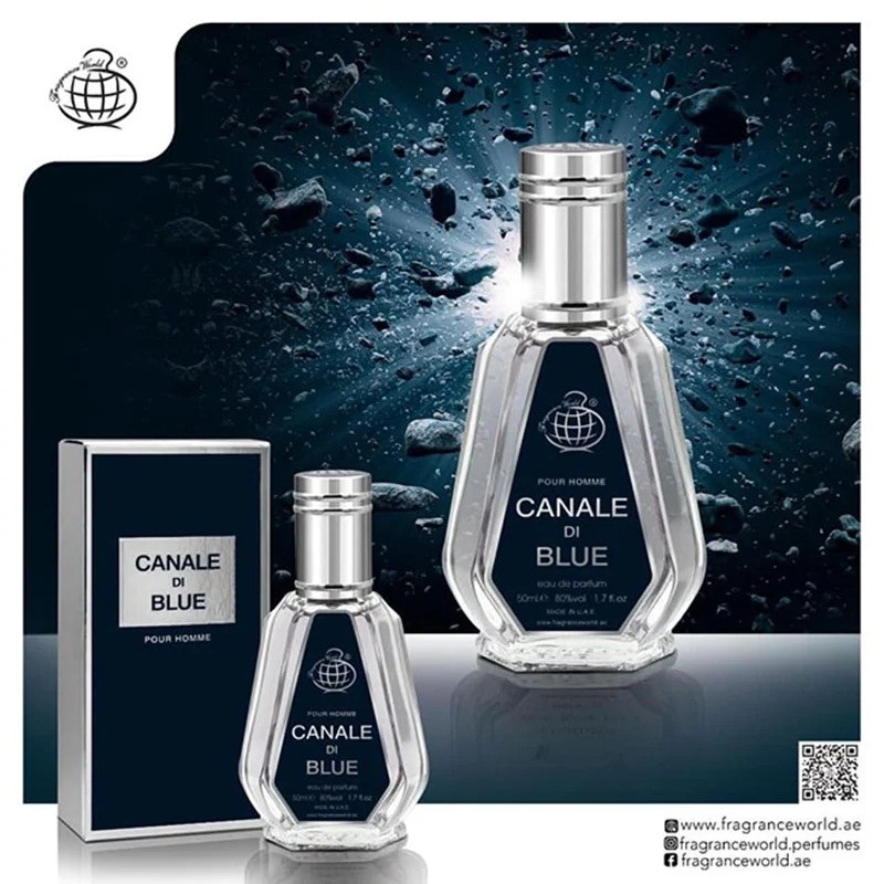 عطر 50 میل فراگرانس ورد چنل د بلو Fragrance World Canale Di Blue