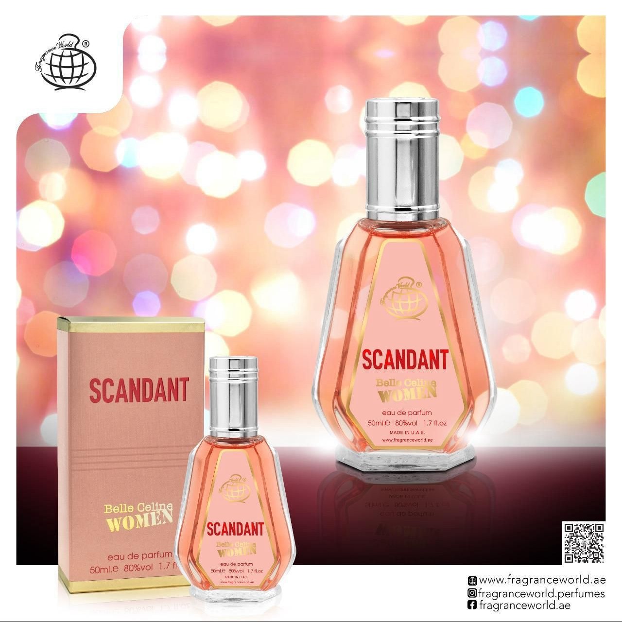 عطر زنانه 50 میل فراگرانس ورد اسکندانت Fragrance World Scandant