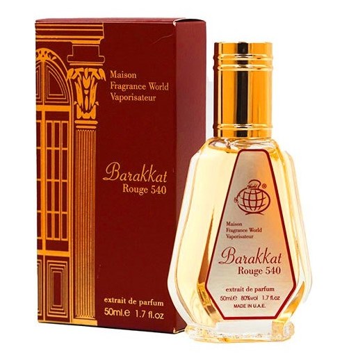 عطر 50 میل فراگرانس ورد باکارات روژ 540 اکستریت د پرفیوم Fragrance World Barakkat Rouge 540 Extrait De Parfum