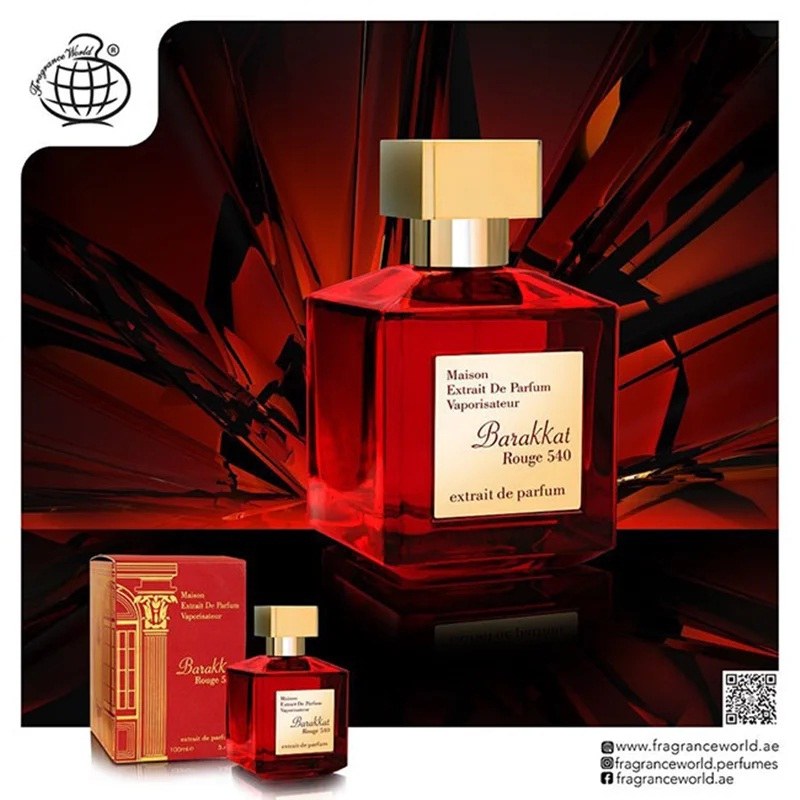 عطر فراگرانس ورد باکارات روژ 540 اکستریت د پرفیوم Fragrance World Barakkat Rouge 540 Extrait De Parfum