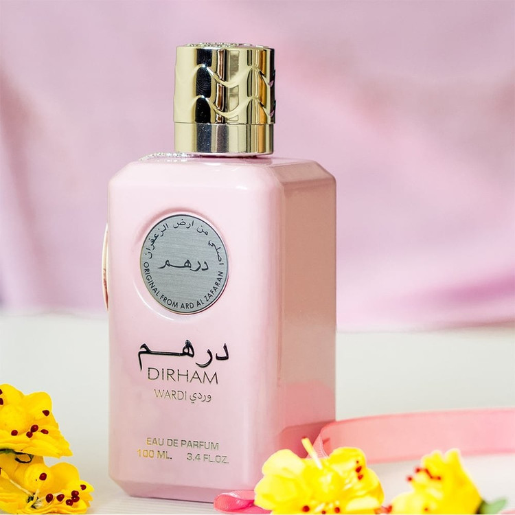 عطر زنانه ارض الزعفران درهم وردی Ard Al Zaafaran Dirham Wardi