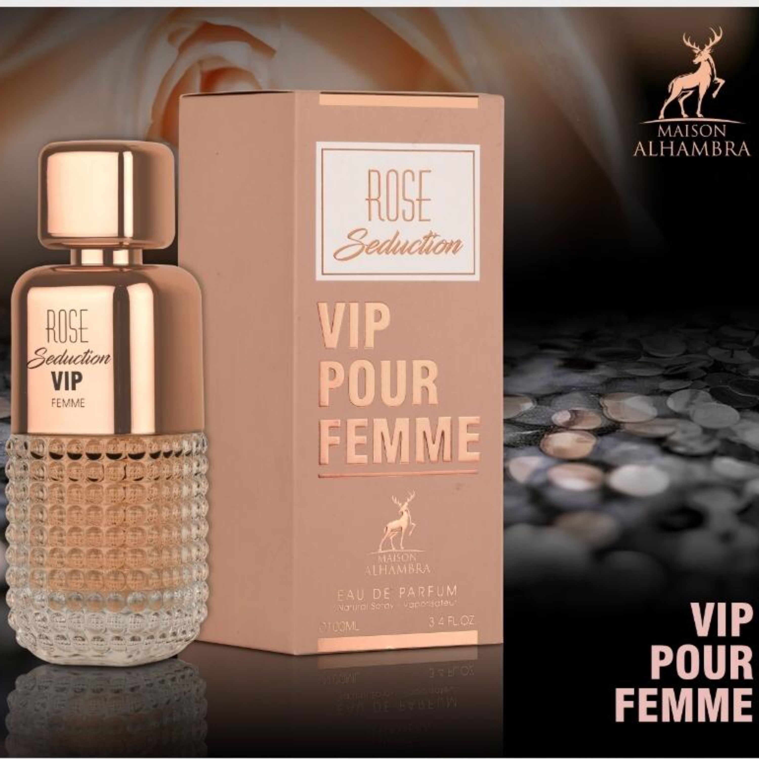 عطر زنانه Maison Alhambra Rose Seduction VIP