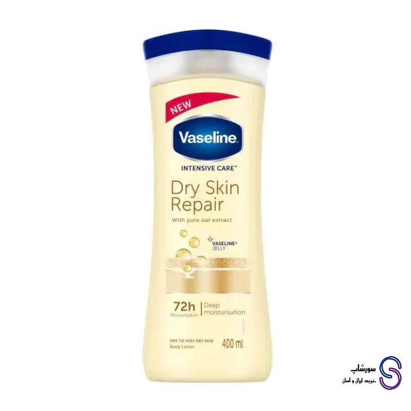 لوسیون بدن وازلین مدل Dry Skin Repair حجم 400 میل