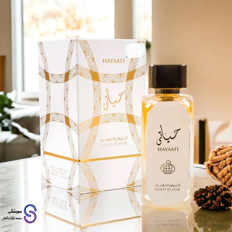 عطر ادکلن حیاتی الجوهر الذهبی Hayaati Gold Elixir برند لطافه 100 میل