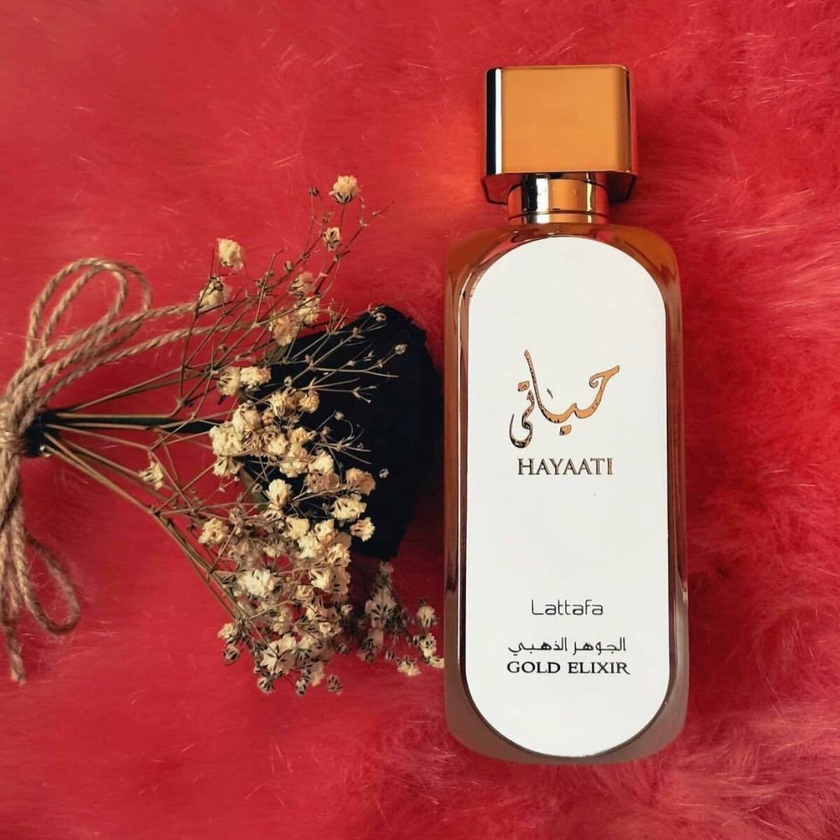 عطر ادکلن حیاتی الجوهر الذهبی Hayaati Gold Elixir برند لطافه 100 میل