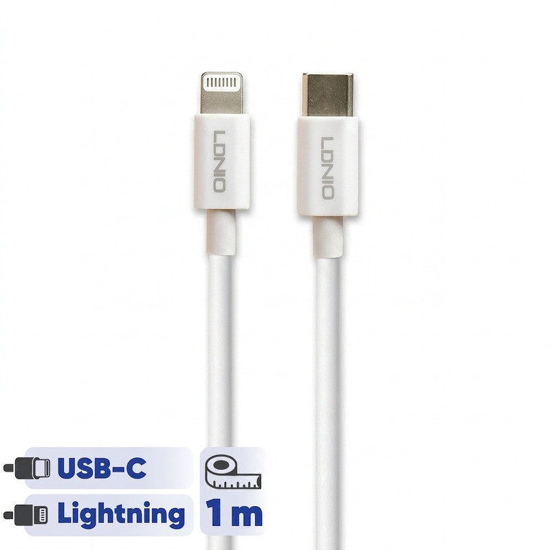 کابل تبدیل USB-C به لایتنینگ الدینیو مدل iPhone 13 طول 1 متر