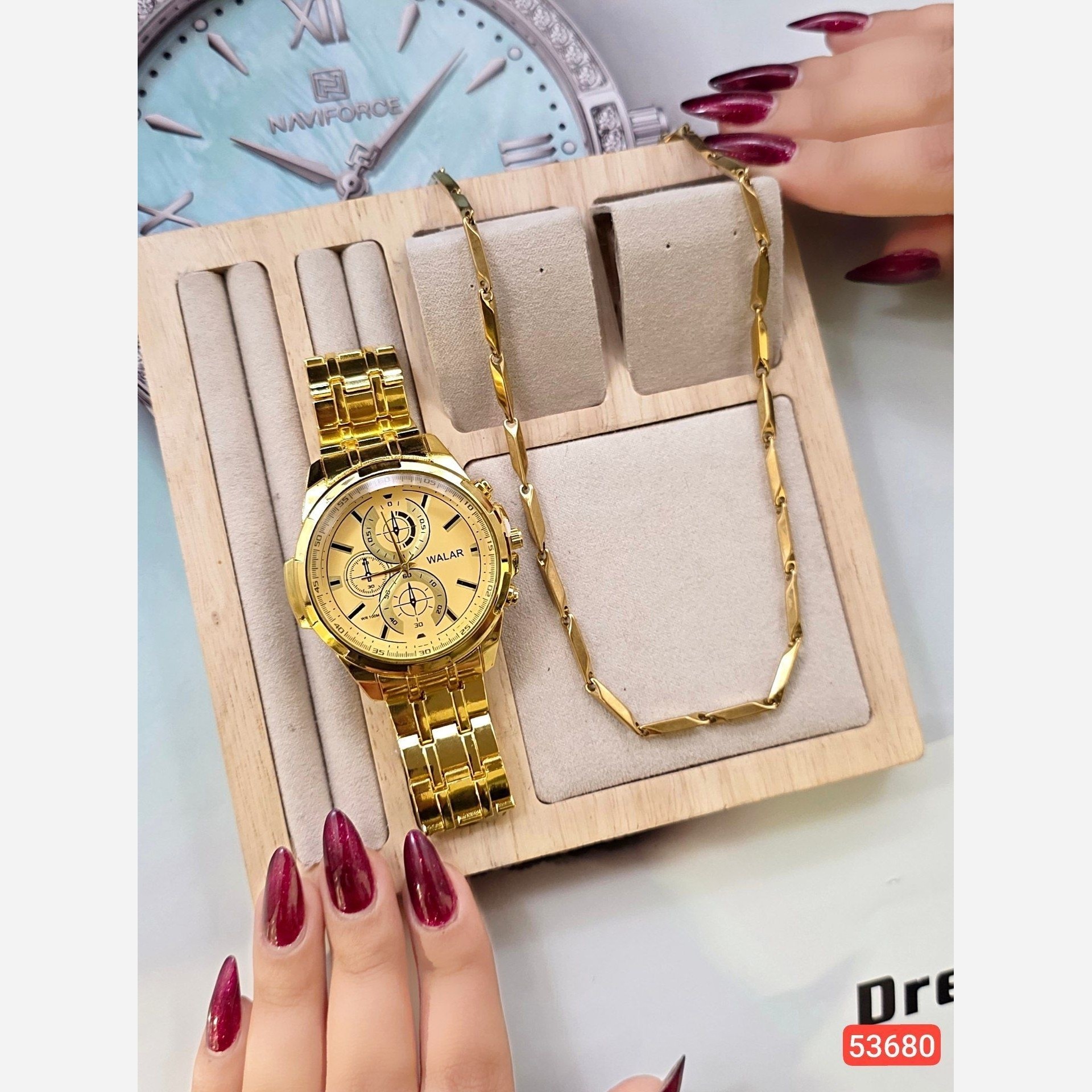 ست ساعت و گردنبند مردانه
