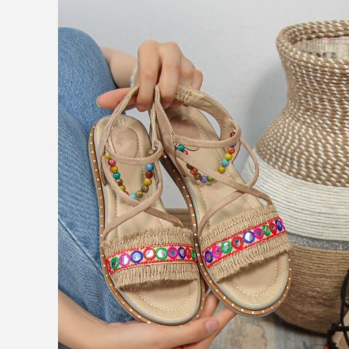 صندل سنتی مشکی کرم نسکافه ای